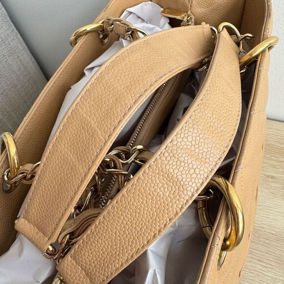 Chanel Grand Shopping Tote Caviar Beige - Picture 11 of 16